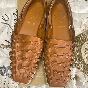 Sam & Libby Asha espadrilles Saddle Womens Size 9 Brown